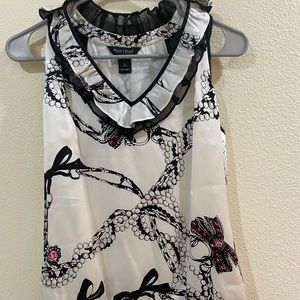 White House black market sleeveless silk blouse NWOT